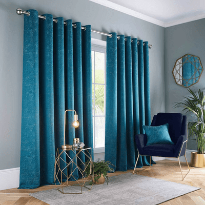 Amari Eyelet Curtains Kingfisher
