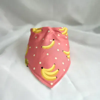 Baby Boo Peachy Bananas Organic  Bandana Bib| Peach