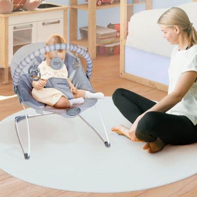 Babycare Asalvo Musical Baby Bouncer Hippo  |  Grey