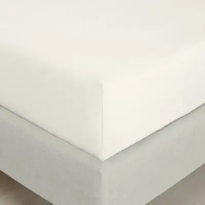 Bianca  200TC Percale Fitted Sheet | Cream