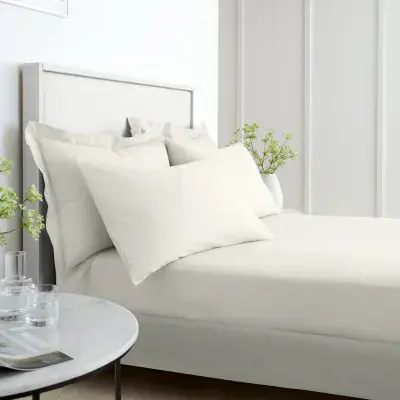 Bianca 200TC Percale Pillowcase | Cream
