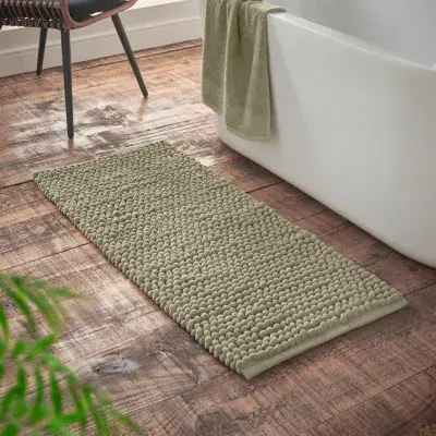 Bianca Aspen Bobble Bath Mat | Sage
