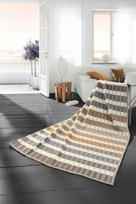 Biederlack Blanket Abstract Stripe 150x200cm | Natural 819796