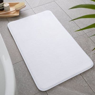 Catherine Lansfield Anti-Bacterial Bath Mat  | White