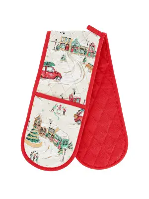 Catherine Lansfield  Christmas Town Oven Glove | Natural