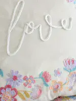 Catherine Lansfield Love Cushion Cover 45x45cm  | Natural