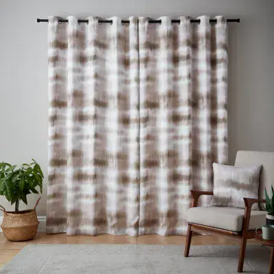 Catherine Lansfield Ombre Texture Thermal Curtains | Natural