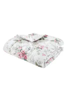 Catherine Lansfield Penelope Floral Bedspread 200x200cm | Cream