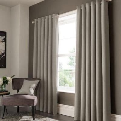 Catherine Lansfield Wilson BO Thermal Curtains| Grey