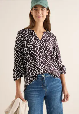 CECIL All Over Print Blouse | Egg Plant 346109