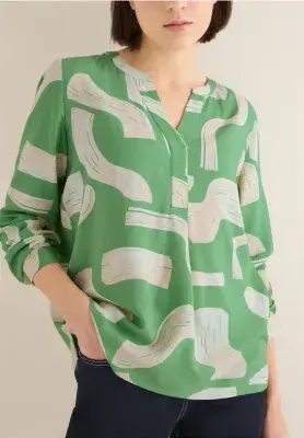 CECIL All Over Print Blouse | Green 346222