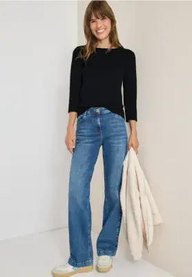 CECIL Boatneck Top | Black 319919