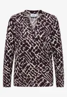 CECIL  Medium All Over Print Tucnic Top | Egg  Plant 324161