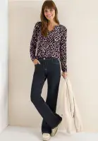 CECIL  Medium All Over Print Tucnic Top | Egg  Plant 324161