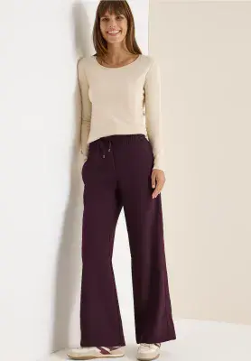 CECIL Neele Urban Pants | Egg Plant 380093