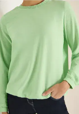 CECIL Smock Blouse | Green 346217