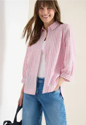 CECIL Stripe Blouse | Beetroot 346420