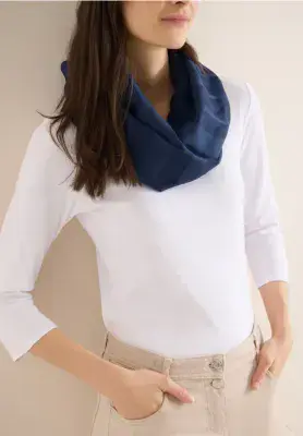 CECIL Stripe Loop Scarf | Denim Blue  573084