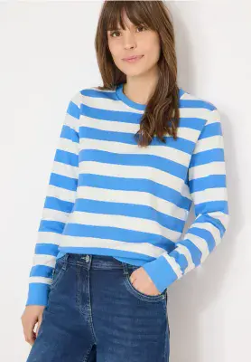 CECIL Striped Sweat  | Blue 303758