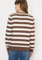 CECIL Striped Sweat  | Taupe 303758