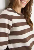 CECIL Striped Sweat  | Taupe 303758