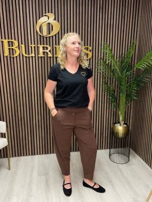 D.E.C.K BY DECOLLAGE Barrel Trousers | Chocolate  2511