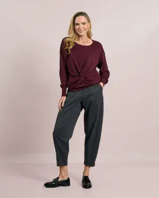 D.E.C.K BY DECOLLAGE Deck Knot Knit Jumper | Bordeaux  5236