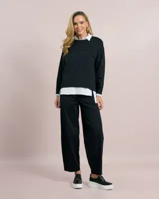 D.E.C.K BY DECOLLAGE Deck Leisure Top| Black WN1630