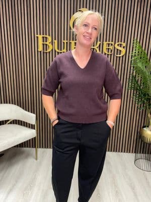 D.E.C.K BY DECOLLAGE Deck Short Sleeve knit Jumper| Mulberry 57714