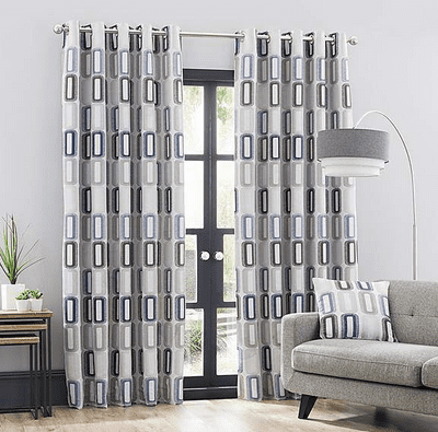 Dahl eyelet curtains Blue