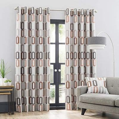 Dahl eyelet curtains Rust