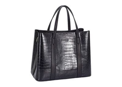 David Jones  Faux Croc Tote  Bag |  Black  CM7692A   AW