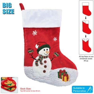 Daydream  Snowman Sock| Red CS25