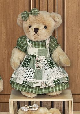 Daydreams Cottage Collection Teddy Bear Check Dress | Green BB332