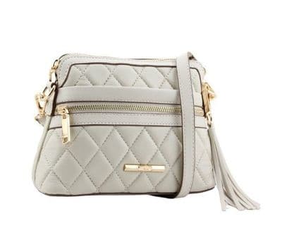 Dice Cosmo Quilted Crossbody Bag |Beige 13D2269
