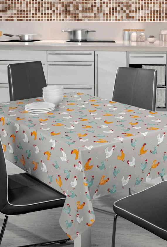 Donal Lynch  Poules  Oil Cloth  | Grey D40/02