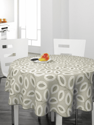Donal Lynch Round Table  160cm PVC Oil Cloth  | Beige 27V/02