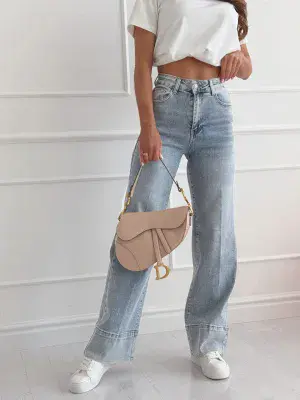 Estee Brown Wide Leg Jeans | Light Blue G2353