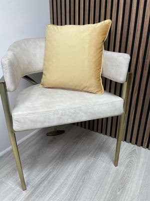 FERVOR + HUE Plain Soft Velvet Cushion 45x45cm| Camel