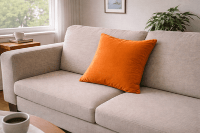 FERVOR + HUE  Plain Soft Velvet Cushion 45x45cm| Copper