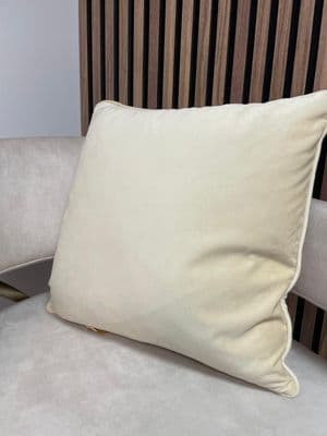 FERVOR + HUE  Plain Soft Velvet Cushion 45x45cm| Cream