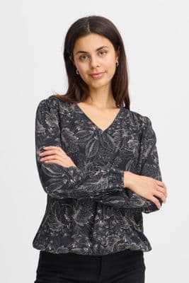 Fransa  Kiki L/S Blouse | Peacoat 20614526