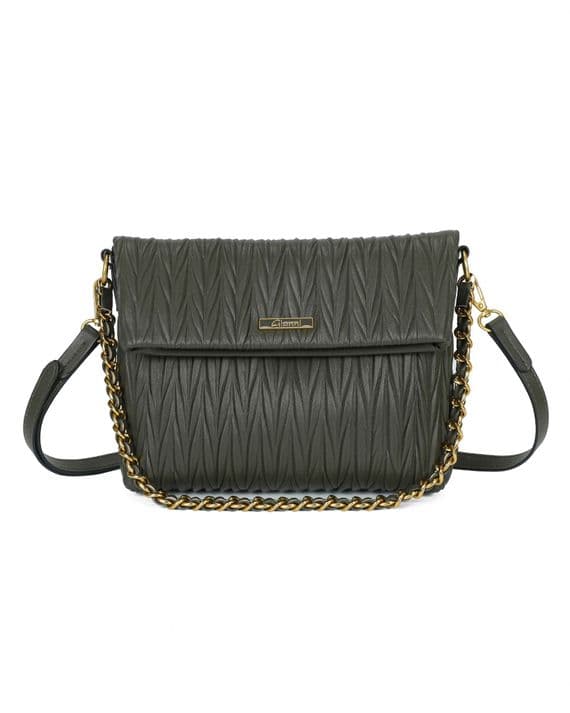 Gionni Fir Flopover Shoulder Bag  | Green 11G2728