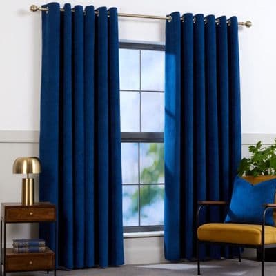 Hickeys Arosa Eyelet Curtains Navy