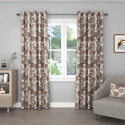 Hickeys Carnival Eyelet Curtains Caramel