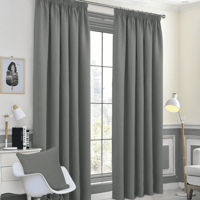 Hugo Tape Top B/O Curtains Grey