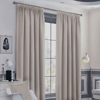 Hugo Tape Top B/O Curtains Natural