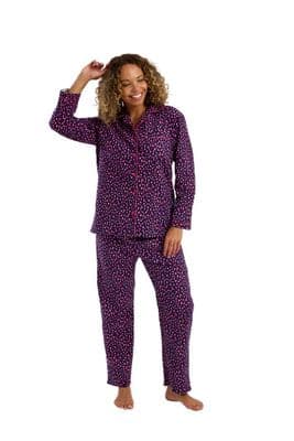 Indigo Sky Animal Wincey Pyjamas| Navy IN45755