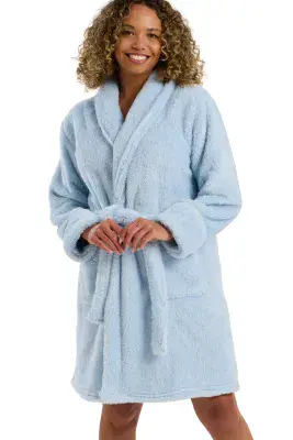 Indigo Sky  Plush Fleece Wrap | Blue IN45822