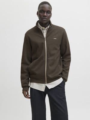 Jack & Jones Blualves  Zip-Through Sweat| Black Olive